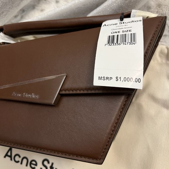 Acne Studios Distorted Leather Top Handle Bag MSRP$1350 RARE FIND - Picture 3 of 14